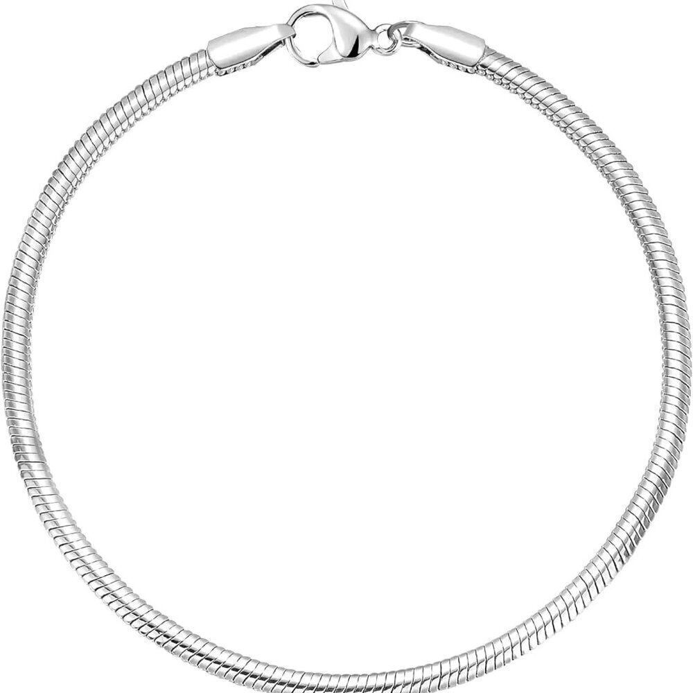 Charm Bracelets for Women, 925 Sterling Silver Plated/14k Gold Bracelet 3mm